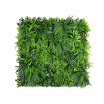 Mixed fern wall with a wider white border